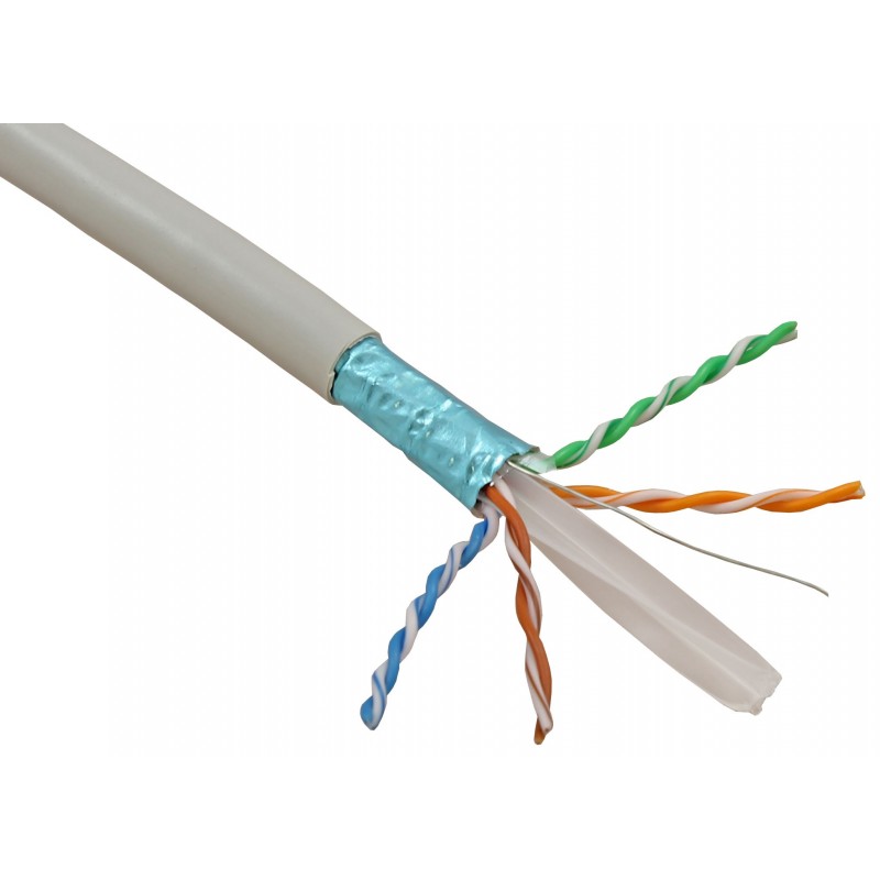 Cat6 FTP Shielded PVC Solid Core Cable