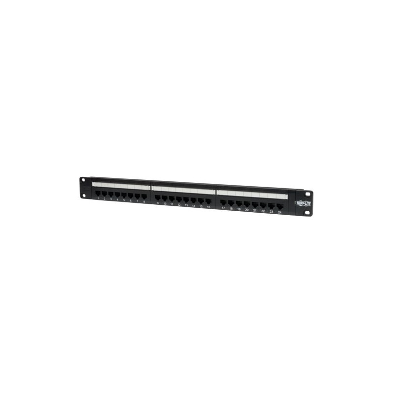 24-Port 1U Rack-Mount Cat5e 110 Patch Panel, 568B, RJ45 Ethernet