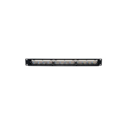 24-Port 1U Rack-Mount Cat6 110 Patch Panel, 568B, RJ45 Ethernet