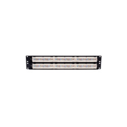 48-Port 2U Rack-Mount Cat6 110 Patch Panel, 568B, RJ45 Ethernet