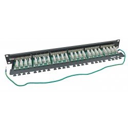 24 Port Cat6a FTP Shielded CCS 20/20 Right Angled  Patch Panel