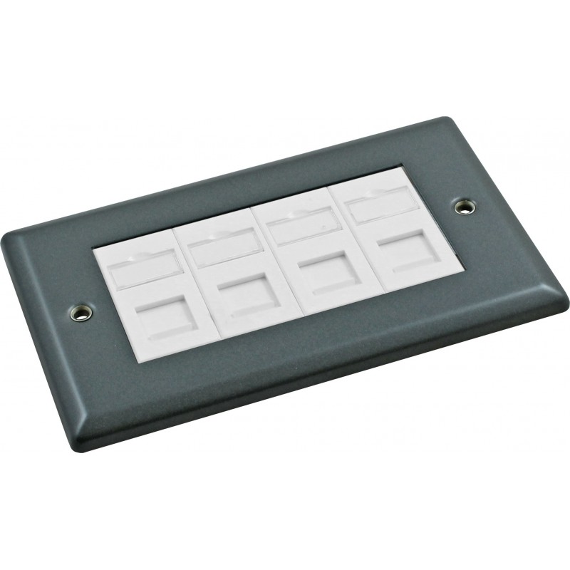 Cat6 UTP RJ45 Loaded Metal Faceplates | Cat6 Modules | Magic Patch