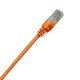 Orange Cat5e patch lead with latch protection;