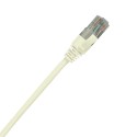 White Cat5e patch lead with latch protection;