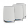 Netgear Orbi WiFi 6 wireless router Tri-band (2.4 GHz / 5 GHz / 5 GHz) Gigabit Ethernet Stainless steel, White