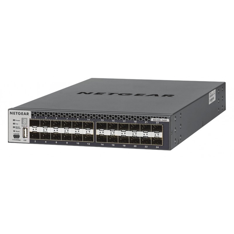 Netgear M4300-24XF Managed L3 10G Ethernet (100/1000/10000) Black, Grey 1U Netgear M4300-24XF Managed L3 10G Ethernet (100/1000/10000) Black, Grey 1U
