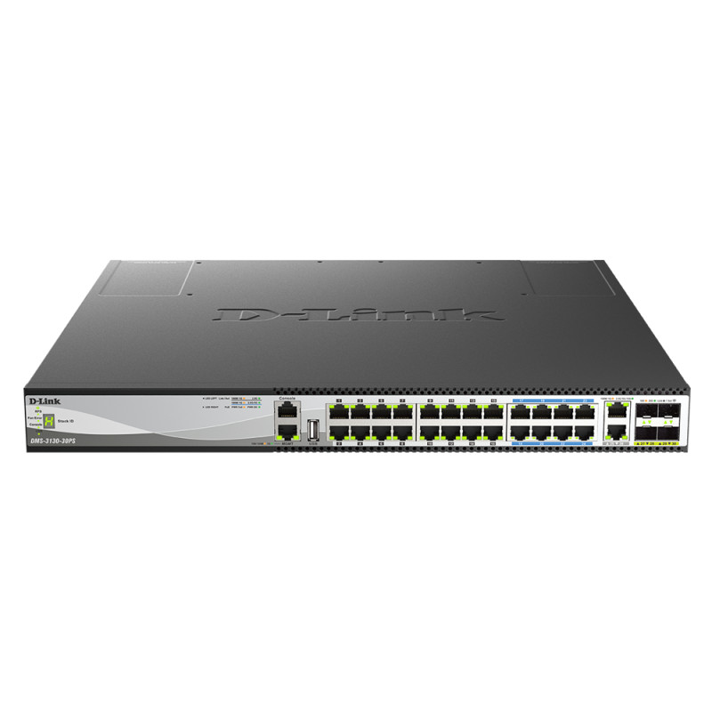 D-Link DMS-3130-30PS Managed L3 10G Ethernet (100/1000/10000) Power over Ethernet (PoE) Black D-Link DMS-3130-30PS Managed L3 10G Ethernet (100/1000/10000) Power over Ethernet (PoE) Black