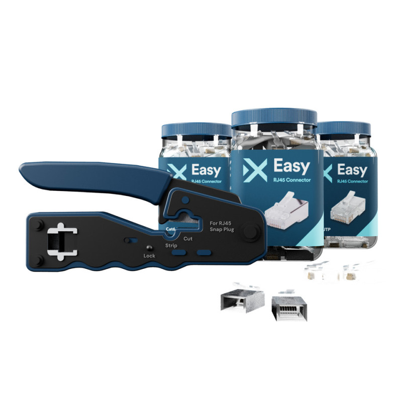 Easy Crimp Easy RJ45 Crimp Tool | Cat6 RJ45 Easy Plugs | Magic Patch