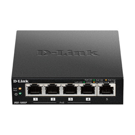 -Link D-Link 5-Port Desktop Gigabit PoE+ Switch