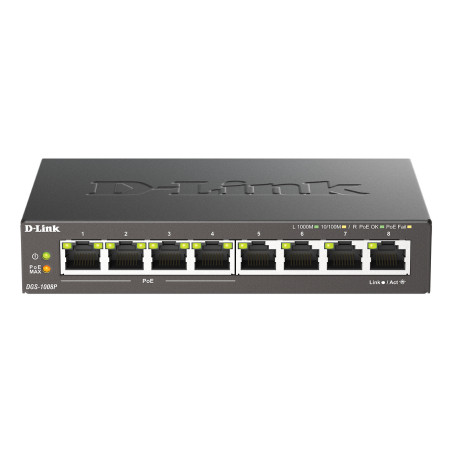 -Link D-Link 8-Port Gigabit PoE Unmanaged Desktop Switch