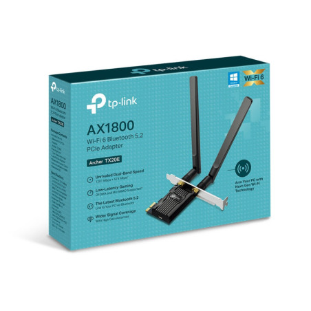 P-Link AX1800 Wi-Fi 6 Bluetooth 5.2 PCIe Adapter