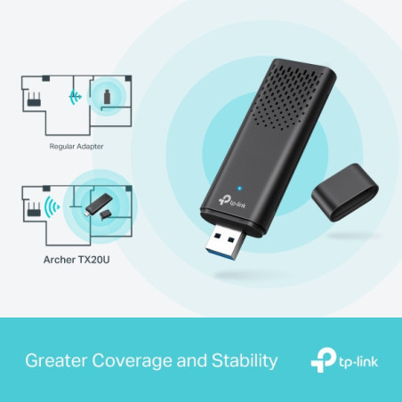 P-Link AX1800 Dual Band Wi-Fi 6 Wireless USB Adapter