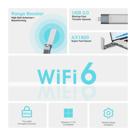 P-Link AX1800 High Gain Wireless USB Adapter